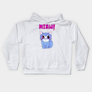Cat Meow - Cute and Playful Cat Design for Cat Lovers Kids Hoodie